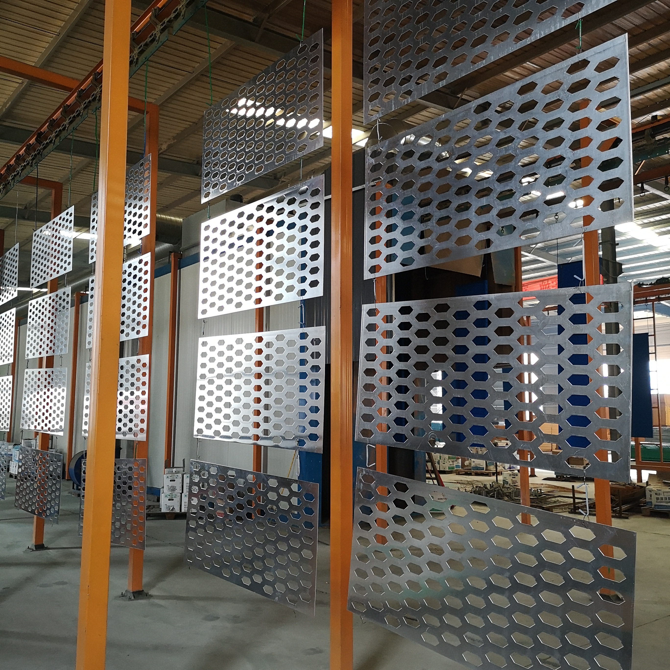 powder coating painting line of perforated metal sheet